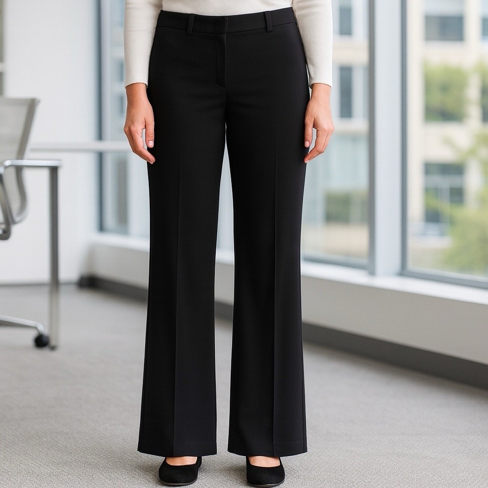 Semantiks Black Dress Pants‎ Career Capsule Comfort Elevated Basic Luxury 6